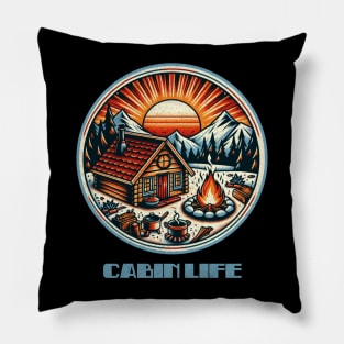 Cabin in the woods Pillow