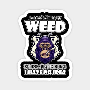 A Day Without Weed Is Like Cannabis Weed Smoking Magnet