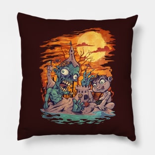 Zombie at the Beach Pillow