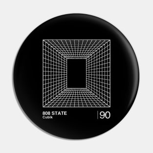 Cubik / 808 State / Minimalist Graphic Artwork Design Pin