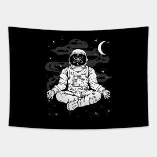 Astronaut Yoga Cosmos ATOM Coin To The Moon Crypto Token Cryptocurrency Blockchain Wallet Birthday Gift For Men Women Kids Tapestry