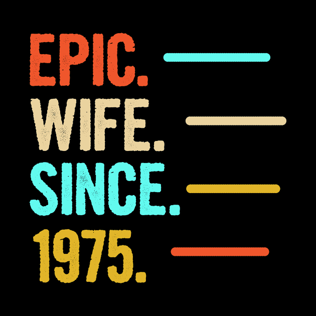 45th Wedding Anniversary Gift Epic Wife Since 1975 by divawaddle