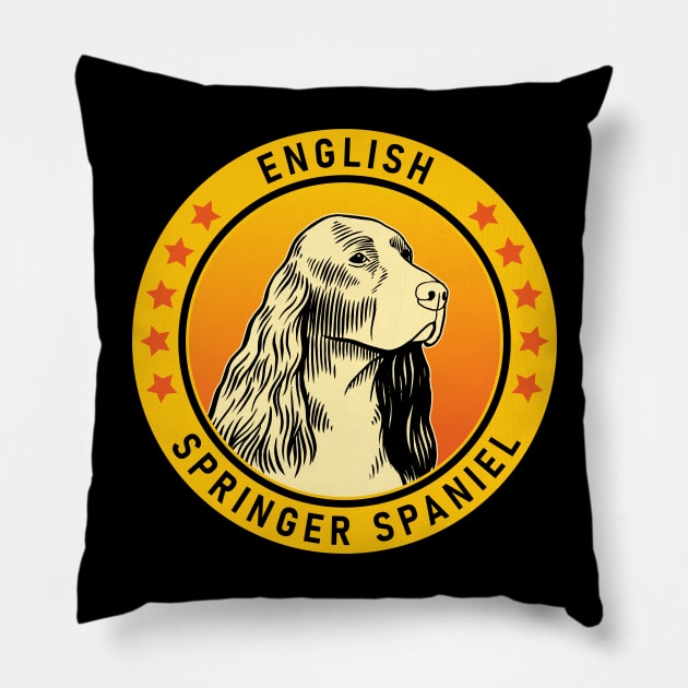 English Springer Spaniel Dog Portrait Pillow by millersye