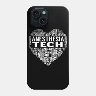 Anesthesia Tech Heart Phone Case