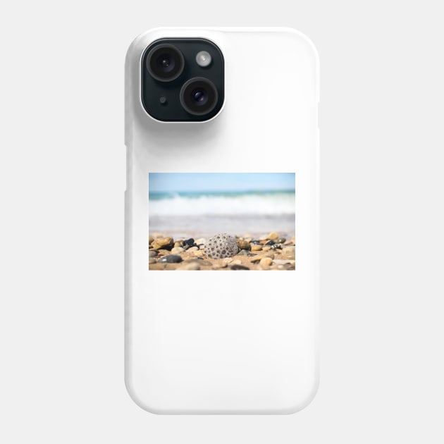 Petoskey Stone on Lake Michigan Beach Phone Case by opptop