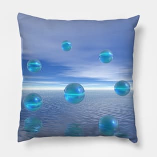 Blue Circle Pillow