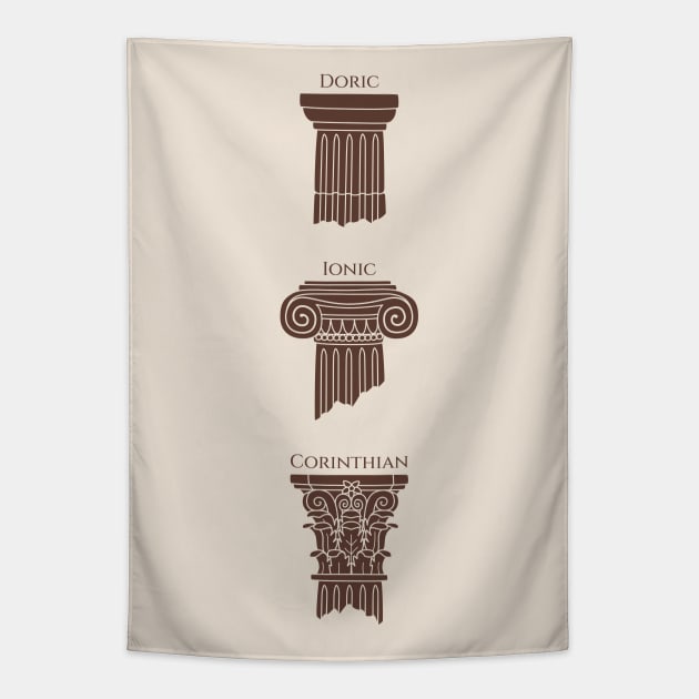 Dark Academia Greek Columns Dark Academia Tapestry TeePublic