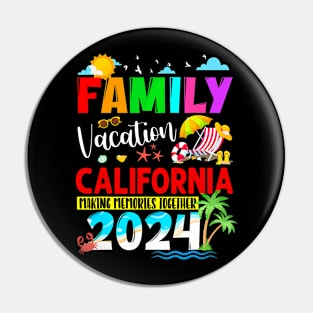 Family California Vacation 2024 Summer Holiday Trip Pin