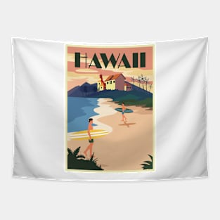 Hawaii - Vintage Travel Poster Tapestry