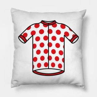 Polka Dot Climbers Cycling Jersey Pillow