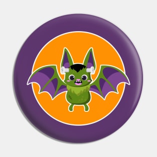 Cute Frankenstein Bat Pin