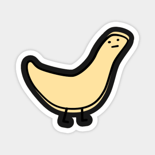 Cute Silly Simple Minimalist Pastel Yellow Bird Duck Thing Yellow Pattern Magnet