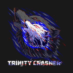 Trinity Crasher fury a Cool blue and white Wolf T-Shirt