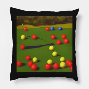 Golf Course Composition Pillow