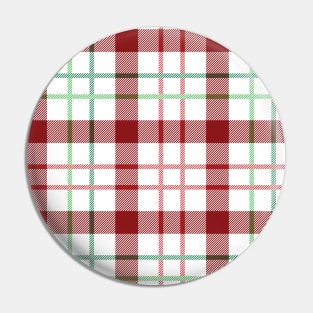 Christmas red and green plaid pattern Pin