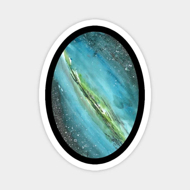 watercolour sombrero galaxy - astronomy inspired fine art Magnet by STearleArt