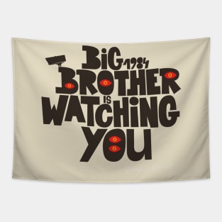 Orwellian Tribute - „Big Brother is Watching You“ - Dystopian Art Design Tapestry