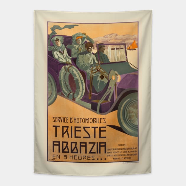 Trieste Abbazia Italy Vintage Poster 1911 Tapestry by vintagetreasure