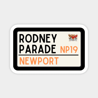 Newport, Rodney Parade road sign Magnet