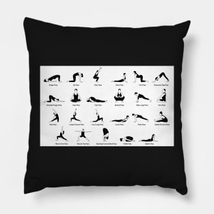 Popular Yoga Positions and Poses Pillow