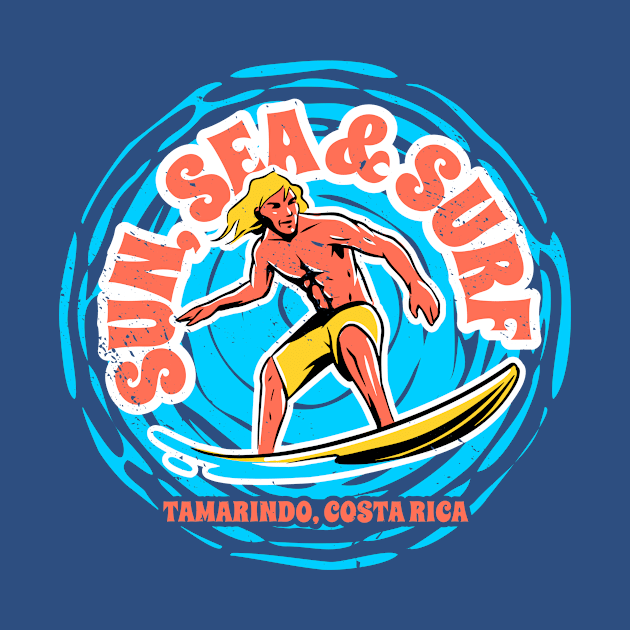 Vintage Sun, Sea & Surf Tamarindo, Costa Rica // Retro Surfing // Surfer Catching Waves by Now Boarding