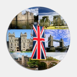 Great British History Collage Pin