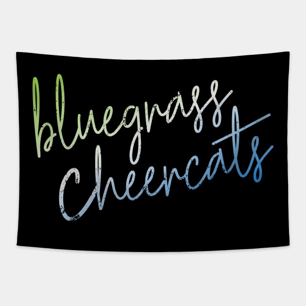 CURSIVE bluegrass cheercats Tapestry by bluegrasscheercats