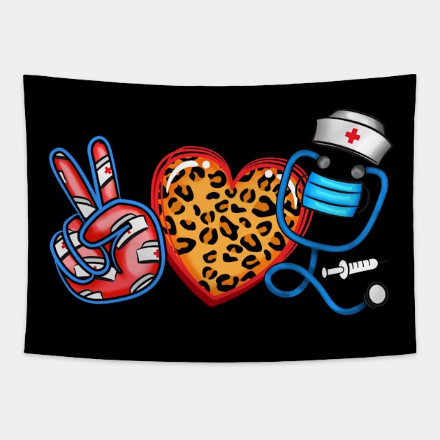 Peace Love Nursing Tapestry by lunamoonart