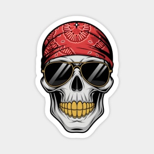 Mexican Cholo Skull Magnet