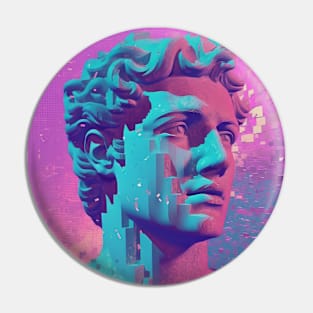 Abstract Vaporwave Statue Pin