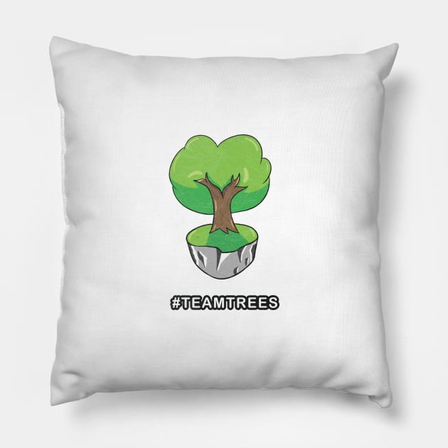 Awesome Vintage #teamtrees Pillow by Kidrock96