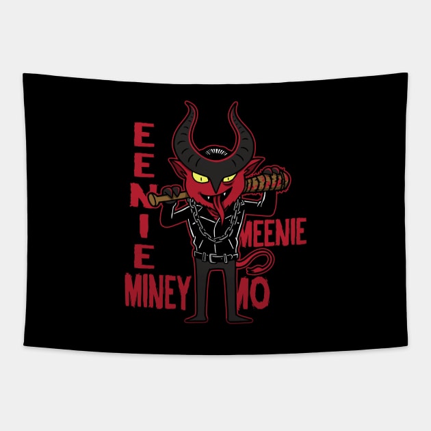 Scary Zombie Killer Krampus Christmas Meme Tapestry by BoggsNicolas