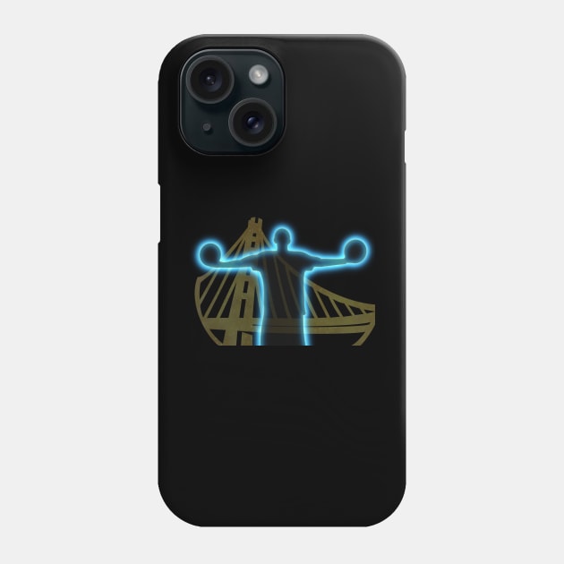 Golden State Warriors Neon Glow Phone Case by foxnwombatco 