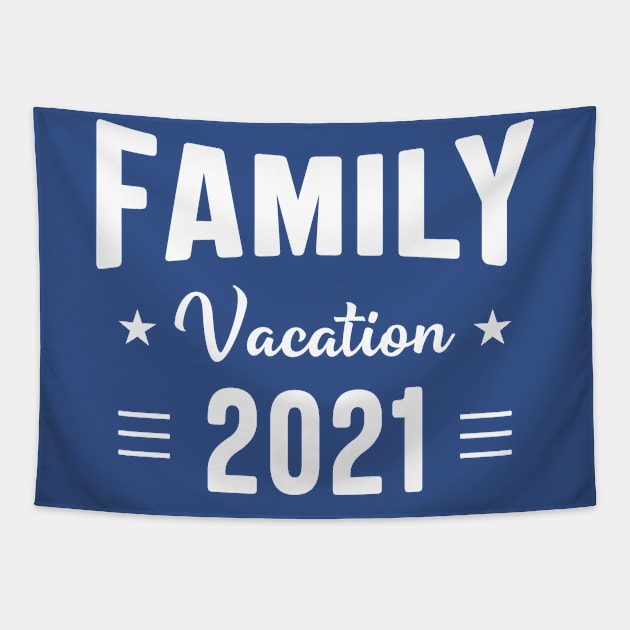 Family Vacation 2021 - Funny Matching Family Tapestry by tee_merch