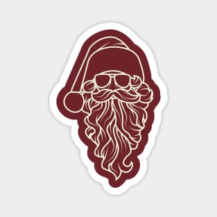 Aesthetic Lineart Santa Claus Merry Christmas Magnet