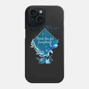 Thank You-Thanksgiving Blue Shade Print Phone Case