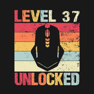 Level 37 Unlocked - 37th Birthday T-Shirt