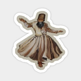 Conveying The Spiritual Calling Dervish Cut Out Magnet