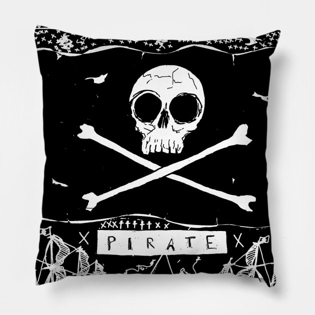 Jolly Roger Pillow by occultfx