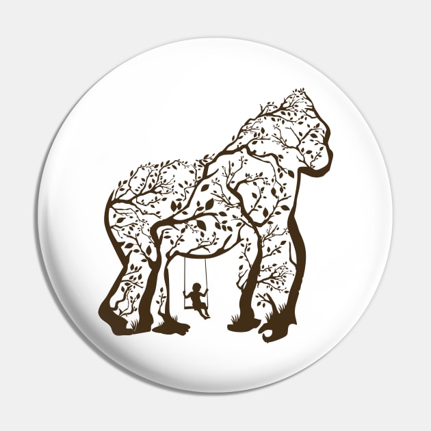 gorilla tree illustration swing Pin by Mako Design 