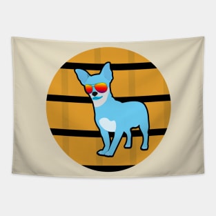 Blue Chihuahua Tapestry