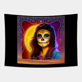 Sunset Day of the Dead Tapestry