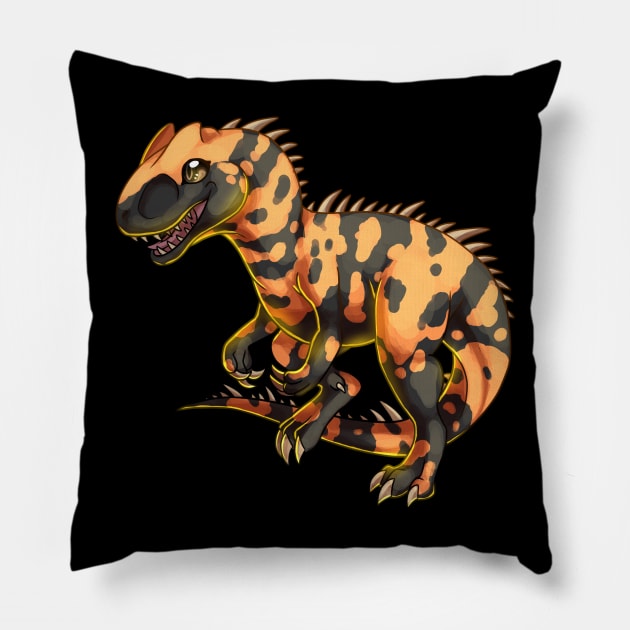 Allosaurus Pillow by cometkins