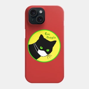 Black Cat hates you virus Phone Case