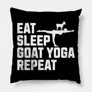 Eat Sleep Goat Yoga Repeat - Funny Yoga Lover Pillow