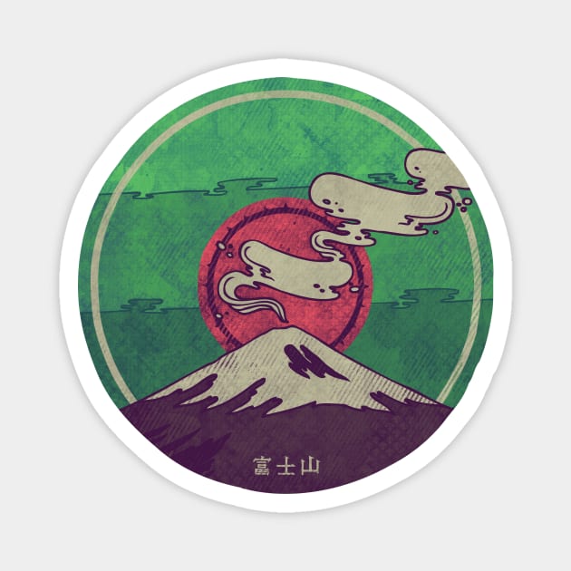 Mt. Fuji Magnet by againstbound