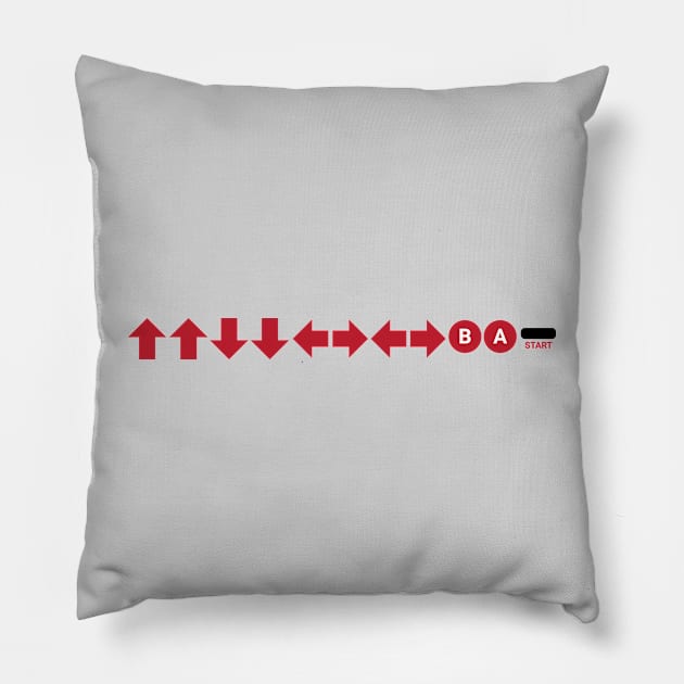 Contra Cheat Code Pillow by Morganmediacreations