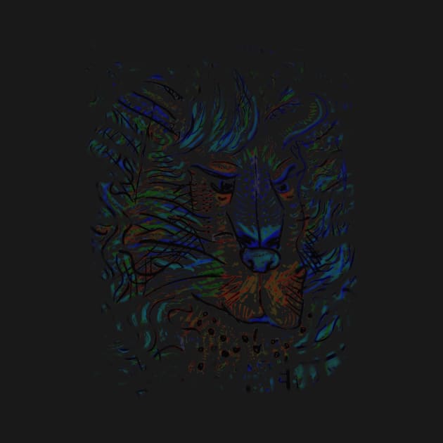 Glow Lion Art by HeartonSleeves