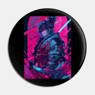 Neon samurai japanese princess Pin