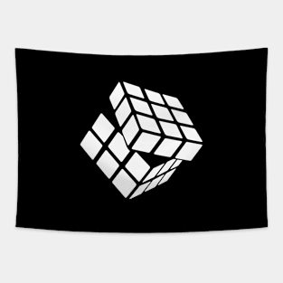 White Rubik's Cube Tapestry